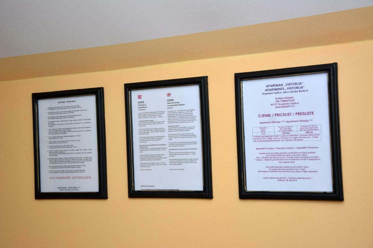 Apartman Viktorija Krapinske Toplice Kültér fotó